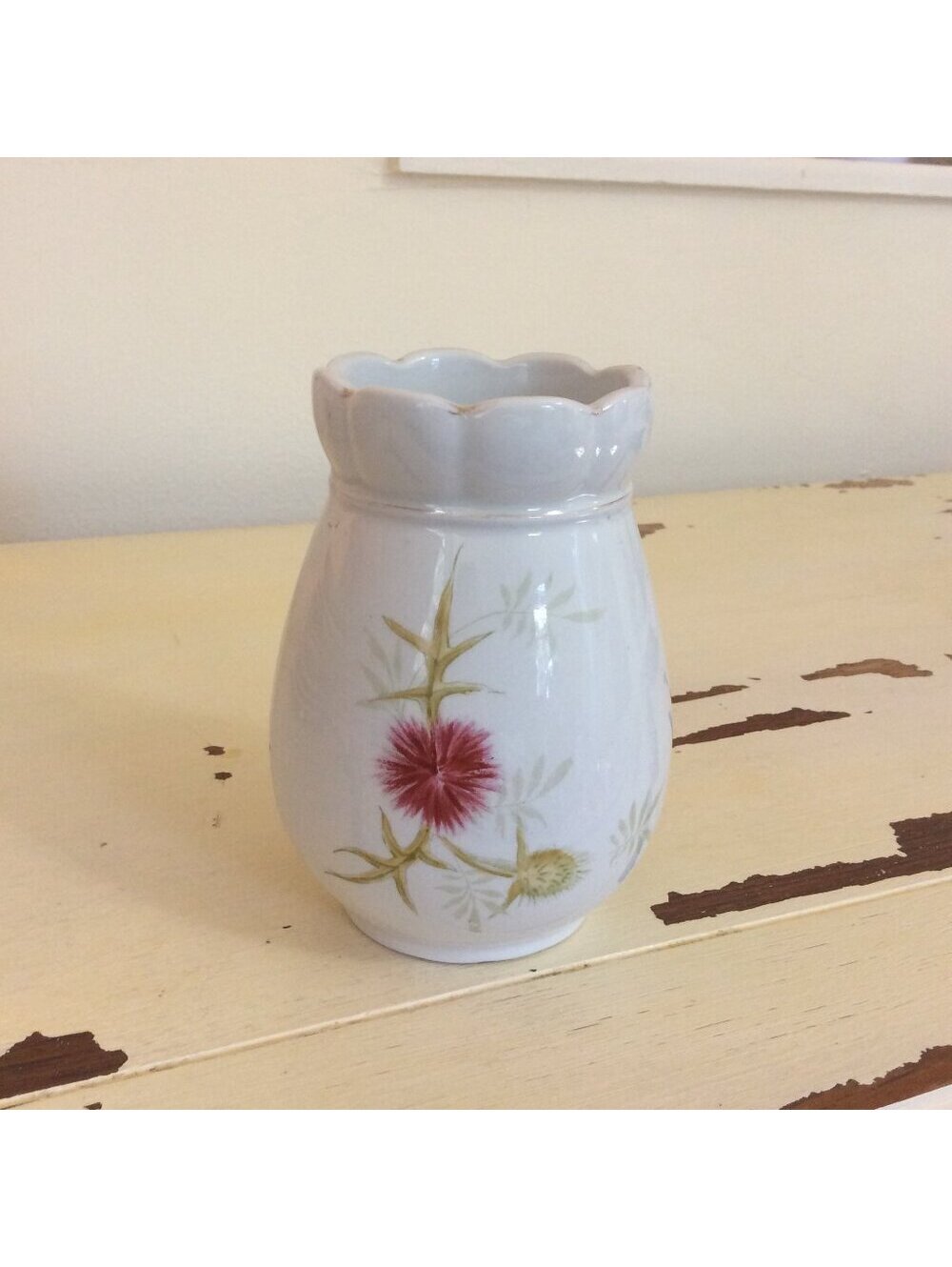AJ Wilkinson England Vintage Royal Ironstone Floral Toothbrush Holder